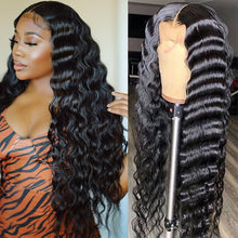 Charger l'image dans la galerie, Deep Wave Affordable 13x4 Lace Frontal Wigs