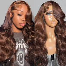 Load image into Gallery viewer, Sexy&amp;Soft 13x4 30# Brown Body Wave Lace Frontal Wigs 180% Dentsity
