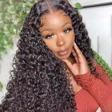 Charger l&#39;image dans la galerie, 13x6 Curly Lace Frontal Wigs 100% Virgin Human Hair
