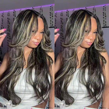 Charger l&#39;image dans la galerie, 13x4 Body Wave Honey Blond Ombre Color Highlight  Lace Front Wigs
