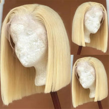 Load image into Gallery viewer, Limited to 10 pieces ：Advanced technology 613 Bob Wig 13x4 Lace 100% Human Hair Wigs Will not deform after cleaning
