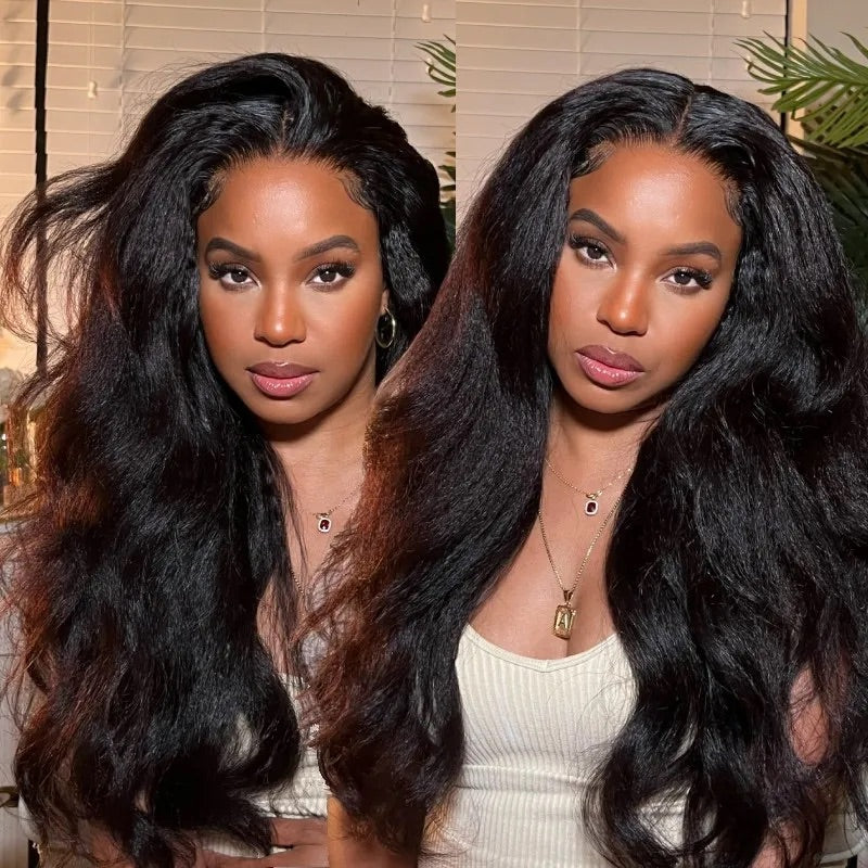 13x4 Lace Frontal Wigs Kinky Straight Wig