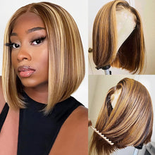 Charger l&#39;image dans la galerie, 13x4 Fashion Short Bob Wigs Highlight Lace Part Wig 180% Density
