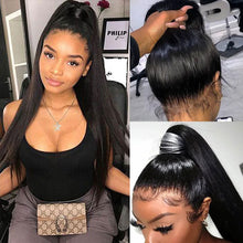 Load image into Gallery viewer, Virgin Hair Soft Straight Full Lace Wig 180% Density
