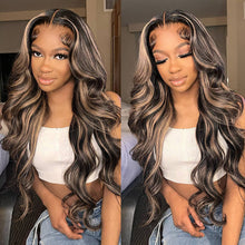 Charger l&#39;image dans la galerie, 13x4 Body Wave Honey Blond Ombre Color Highlight  Lace Front Wigs
