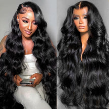 Charger l&#39;image dans la galerie, Natural Black Body Wave 13x6 Frontal HD Lace Glueless 100% Human Hair
