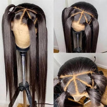 Load image into Gallery viewer, Virgin Hair Soft Straight Full Lace Wig 180% Density
