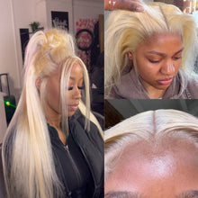 Charger l&#39;image dans la galerie, Blonde 613 Glueless 5x5 Closure HD Lace Straight Wig 100% Virgin Human Hair
