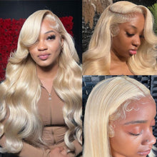 Load image into Gallery viewer, 613 Blonde 13x4 lace frontal wigs blonde long body wave lace front Wig
