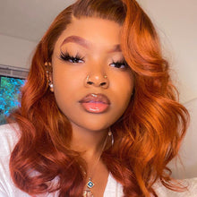 Load image into Gallery viewer, Ginger Orange Body Wave Glueless Transparent Lace Wigs
