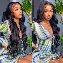 Load image into Gallery viewer, 180% Density Classy Natural Black Body Wave 13x4 Frontal Lace Wig
