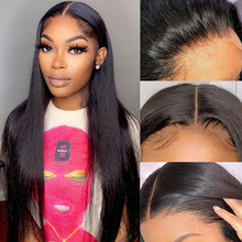 Load image into Gallery viewer, HAIRUNI 180% Density HD Lace Wigs 13x4 Natural Black 100% Human Hair Wigs
