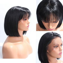 Charger l&#39;image dans la galerie, Short Bob Bangs Wig 13x4 Lace Wigs Buy it Now
