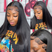 Charger l&#39;image dans la galerie, HAIRUNI 180% Density HD Lace Wigs 13x4 Natural Black 100% Human Hair Wigs
