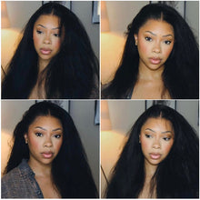 Charger l&#39;image dans la galerie, Natural Black kinky straight wig 13x4 Lace Frontal Wigs
